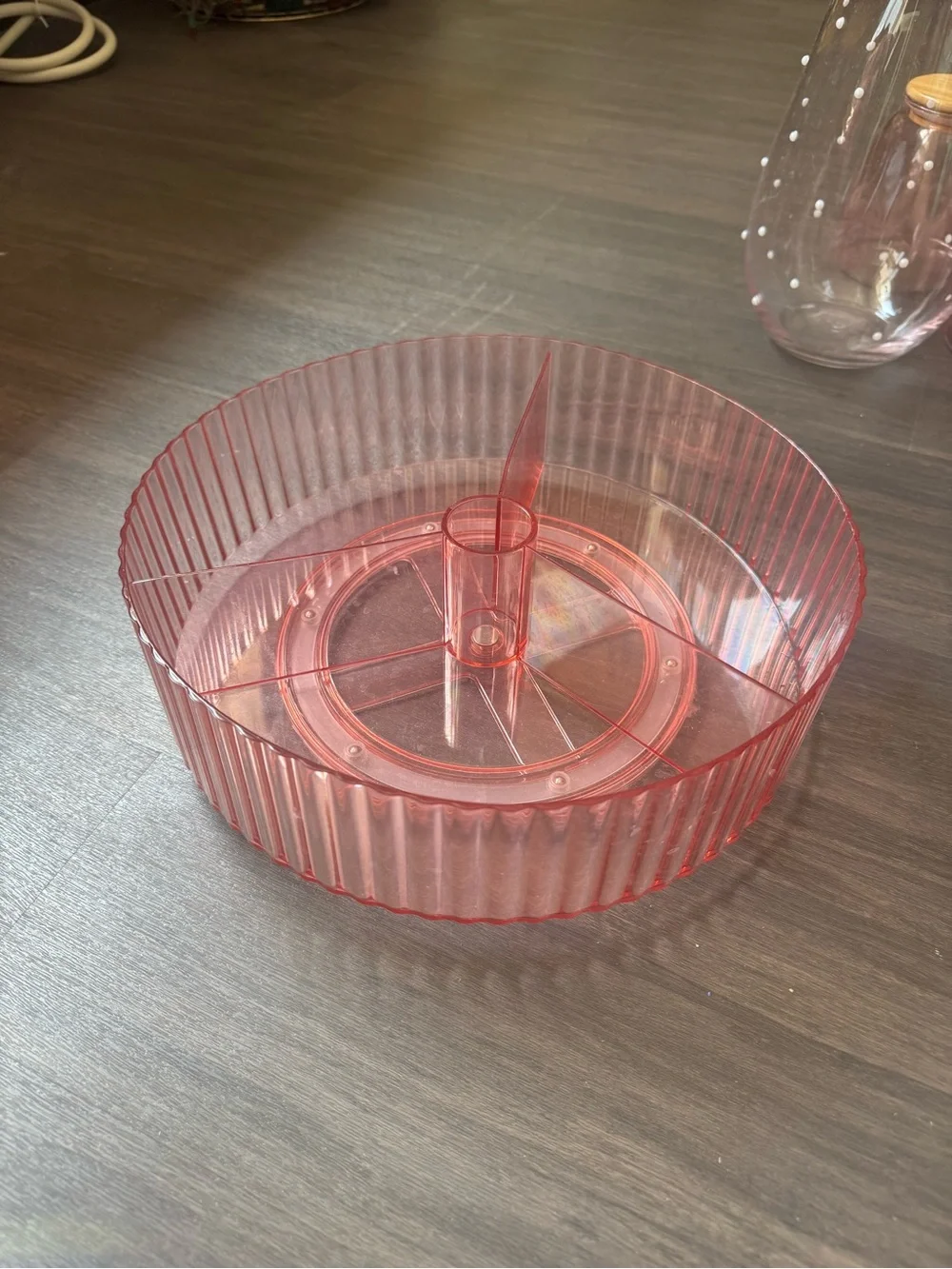 Pink Stackable Plastic Storage Bins - Set of Small Organizers, and Caddy